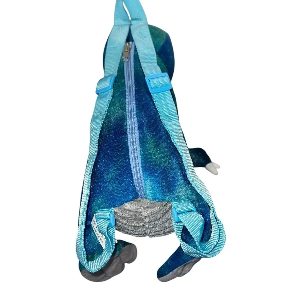 Blue T-Rex Dinosaur Plush Backpack Kids Mini Backpack Stuffed Animal Bag
